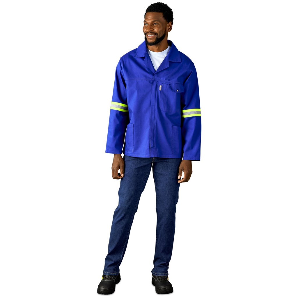 Artisan Premium 100% Cotton Jacket - Reflective Arms - Yellow Tape - Image 8