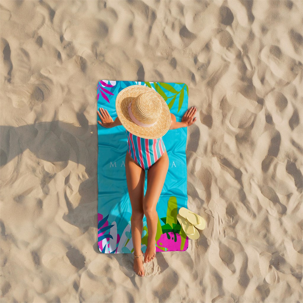 Pre-Printed Sample Hoppla Hula Beach Towel - Dual Branding - Image 6